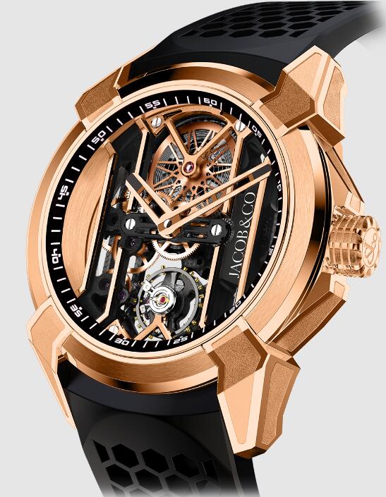 Jacob & Co EPIC X ROSE GOLD (BLACK NEORALITHE INNER RING) EX110.43.AA.AA.ABRUA Replica watch